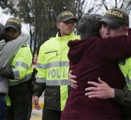 Tras cuatro horas y media de movilización en la capital de la República. Colprensa