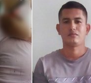 El cuchillo le quedó clavado a la víctima. El detenido quedó a disposición de la Fiscalía. Cortesía