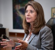 La vicepresidenta Marta Lucía Ramírez defendió la decisión del presidente Iván Duque de objetar, parcialmente, la ley estatutaria de la JEP. Archivo
