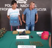Juan Carlos Hernández García, de 25 años, y Jaime Antonio Ruiz Díaz, de 36, fueron detenidos en allanamientos en Cúcuta. Policía Nacional