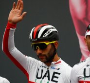 Fernando Gaviria y el triunfo con su nuevo equipo, UAE Emirates. AFP