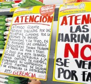 Consumidores locales y extranjeros se quejan de la restricción en la compra de harina de maíz y de trigo. La Opinión