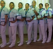 María Stella Arias, Yaida Bayona Estrada,Marlene Hernández,Martha Liliana Vanegas, Fernanda Ortiz Sánchez,Elizabeth Alba Rodríguez,Belkis Medina Rubio,Marina Santos Romero y Carmen Cecilia Torres Rozo. Cortesía