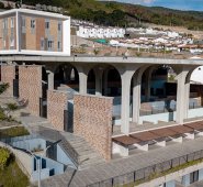 Vista general de la plaza de mercado de Gramalote. El espacio fue concebido no solo para vender, sino como un punto de intercambio cultural. Cortesía