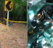 El vehículo en que viajaba quedó destruido. Alfredo Estévez / La Opinión