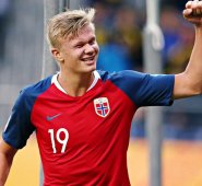 El jugador Erling Braut Haland se bañó en goles tras anotarle nueve a la selección de Honduras. Con la derrota, los hondureños quedaron por fuera de la Copa Mundial Sub 20. Tomada de Twitter