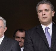 El senador Álvaro Uribe en compañía del presidente Iván Duque. Archivo