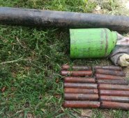 Los cilindros, de 25 libras cada uno, estaban separados con 15 metros de distancia. Cortesía