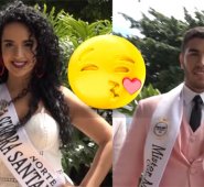 Eleonora Useche, representante de Norte de Santander en Señora Mundo Colombia, y Elías Lacouture, quien fue coronado como Mister Mundo Colombia en ese mismo evento. Captura de video