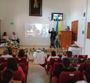 El director de la institución de educación superior en Ocaña, Edgar Antonio Sánchez Ortiz, entregó a la comunidad educativa el informe de gestión de 2018. Cortesía
