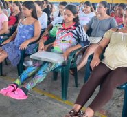 Las mujeres participaron en una serie de terapias, charlas, y rutas de atención en caso de presentarse violencia dentro del hogar. Cortesía