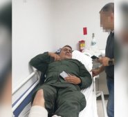 El artefacto estalló e hirió en una pierna al subintendente Meyer Hoyos Casalina. Cortesía