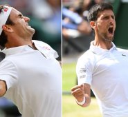 Roger Federer y Novak Djokovic pelearán el título de Wimbledon. AFP