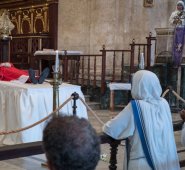 El cuerpo del cardenal cubano Jaime Ortega se encuentra en la Catedral de La Habana, en cámara ardiente. AFP