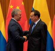 "Nosotros venimos a abrirles mercado a las exportaciones colombianas", dijo Duque. Colprensa