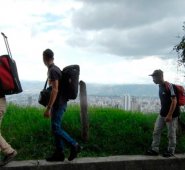 Migrantes venezolanos en Bucaramanga. Colprensa