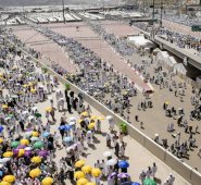 2,5 millones de musulmanes de diferentes países del mundo llegan a La Meca, en Arabia Saudita, a cumplir con su peregrinaje y con el ritual de lapidación. AFP