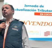 El defensor nacional del contribuyente, Daniel Acevedo, dialogó sobre temas tributarios con los empresarios de la Cámara de Comercio de Cúcuta. Tomada de Twitter