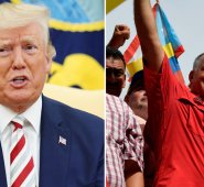 Donald Trump y Diosdado Cabello. AFP
