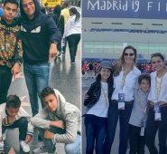 Silvestre Dangond y Carlos Vives, cada uno compartiendo son sus hijos. Instagram