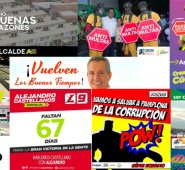 Curiosos y creativos mensajes políticos. Cortesía