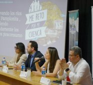 Andrea Yáñez, gerente de la Alianza Biocuenca; José Manuel Sandoval, director del Centro Nacional del Agua de la Andi; Sandra Milena Gómez, subdirectora de Recursos Naturales de Corponor; y Édgar Erazo, director de Grupo Retorna. Leonardo Favio Oliveros