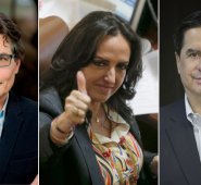 Alejandro Gaviria, María Fernanda Cabal y Juan Fernando Cristo. 
 Archivo