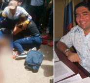 En La Gabarra, el cadáver del candidato a la Alcaldía de Tibú, Bernardo Betancurt Orozco, quedó tendido en la carretera, al recibir impactos de bala en la cabeza. Su esposa y amigos protagonizaron escenas de dolor en el lugar donde ocurrió el asesinato. Cortesía