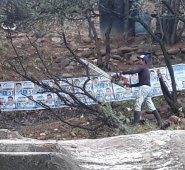 El hecho ocurrió, el pasado viernes 20, en el municipio El Zulia, específicamente en el sector Palo Verde, donde cortaron algunos árboles para hacer visible la publicidad. Cortesía
