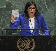 Delcy Rodríguez.  AFP