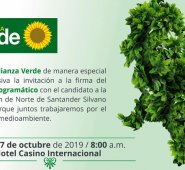 Esta es la invitación del partido Alianza Verde al acto en el que se sellará, este lunes, su adhesión a la candidatura de Silvano Serrano a la Gobernación.
Cortesía