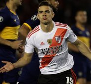 Rafael Santos Borré es un futbolista colombiano. Juega como delantero en River Plate de la Primera División de Argentina. AFP