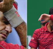 Roger Federer y Novak Djokovic. AFP