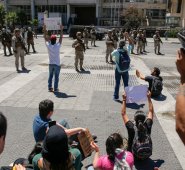 Las manifestaciones continúan.  AFP