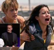 Natalia Reyes y Arnold Schwarzenegger. Colprensa