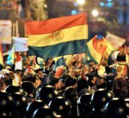 Protestas en Bolivia contra victoria de Evo Morales por dudas en el proceso electoral. @eluniversocom