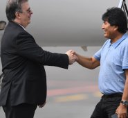 Morales aterrizó en el aeropuerto internacional Benito Juárez de México DF. AFP