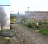 Desde temprano comenzaron a escucharse detonaciones en la cárcel de Santa Ana. Siete custodios retenidos, quema de colchonetas, vidrios rotos y un número indeterminado de heridos es parte del balance. Cortesía