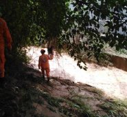 La Defensa Civil tiene personal disponible en cinco municipios para atender posibles incidentes que se puedan generar por la creciente del río Táchira. Cortesía