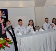 Byron Falla Delgado, secretario de Minas y Energía de Norte de Santander, presentó en una rueda de prensa los detalles de la nueva versión de Expo EMHA, la feria energética, minera, de hidrocarburos y ambiental. 
 Alfredo Estévez