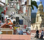Desde el 16 de diciembre se empezaron a agrietar, caer y desaparecer las casas de Santa Anita, Nueva Granada, Casa Teja, San José. Del cataclismo no se salvaron ni la iglesia ni el hospital. Archivo