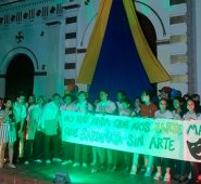 En el parque principal del municipio se cumplieron presentaciones culturales. Cortesía