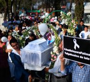 Funeral de Fátima en Tulyehualco, al sureste de Ciudad de México. AFP