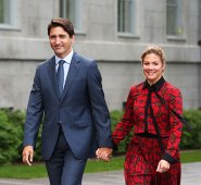 Sophie Gregoire Trudeau y Justin Trudeau. AFP