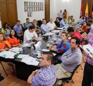 Primer encuentro del Comité Interinstitucional Anticontrabando y de Evasión Fiscal, al que asistieron 70 tenderos del área metropolitana de Cúcuta. Cortesía