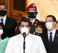 Nicolás Maduro en alocución presidencial. AFP