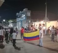 Manifestaciones por falta de ayudas humanitarias durante el aislamiento social. Cortesía