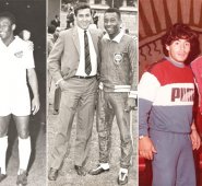 En 1968, ‘El Burrito’ González enfrentó por primera vez a Pelé en un duelo entre la Selección Colombia olímpica y Santos. González y Pelé compartieron además de la canchas, un almuerzo social en Bogotá. Diego Maradona recibió a ‘El Burrito’ en la concentración previo al duelo de Perú y Argentina en Lima, en 1985. Archivo
