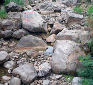 El lecho de la quebrada la honda desaparece aceleradamente por la fuerte sequía que impera en la región. Cortesía