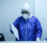 Laboratorio de almacenamiento y recepción de pruebas de Covid - 19 en el municipio de soacha. Colprensa